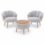 Atelier Del Sofa Juego de Sillones y Mesa de Café Star - Grey